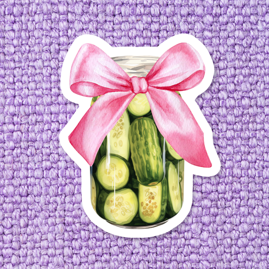 Coquette Pickles Pickle Lover Food Waterproof Vinyl Sticker: Standard: Loose Stickers / Clear