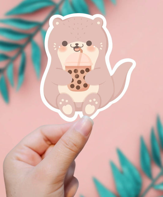 Boba Tea Otter Sticker