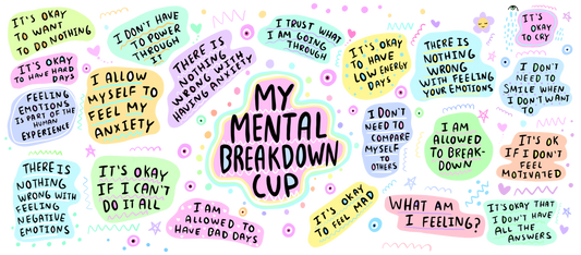 Mental Breakdown Glass Cup