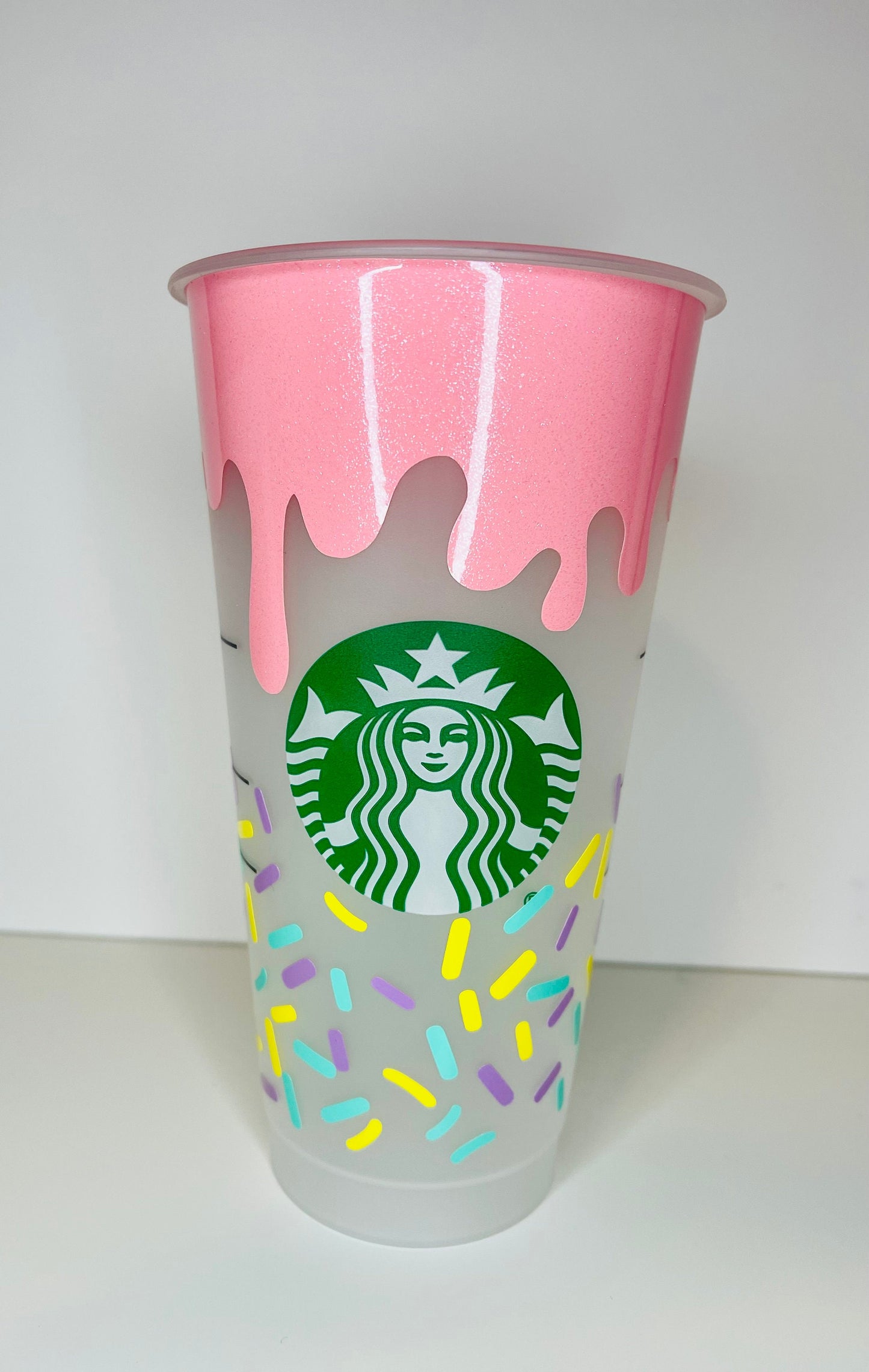 Sprinkle Drip / Ice Cream Drip / CupCake  Starbucks Venti Cold Cup