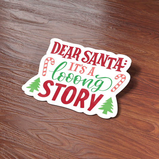 Dear Santa Christmas Sticker