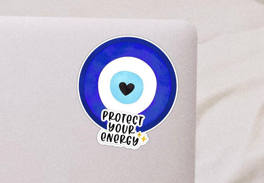 Evil Eye Protect your Energy Waterproof Vinyl Sticker