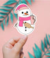 Boujee Snowman Sticker