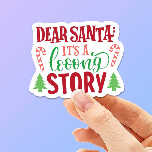 Dear Santa Christmas Sticker