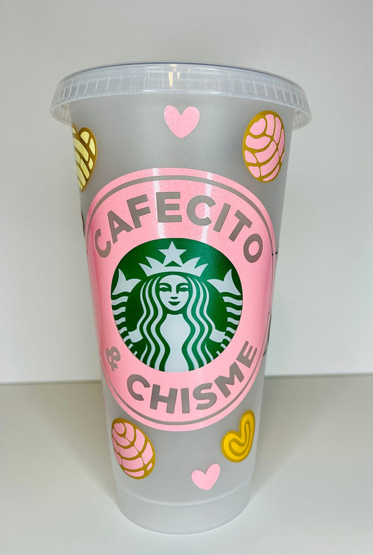 Cafecito and Chisme Starbucks Venti Cold Cup