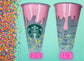 Sprinkle Drip / Ice Cream Drip / CupCake  Starbucks Venti Cold Cup